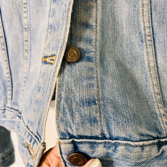 Custom Denim Jacket Citrus Fruit Beaded One of Kind Levi’s Jacket Large - Picture 16 of 16